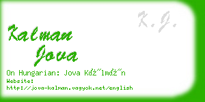 kalman jova business card